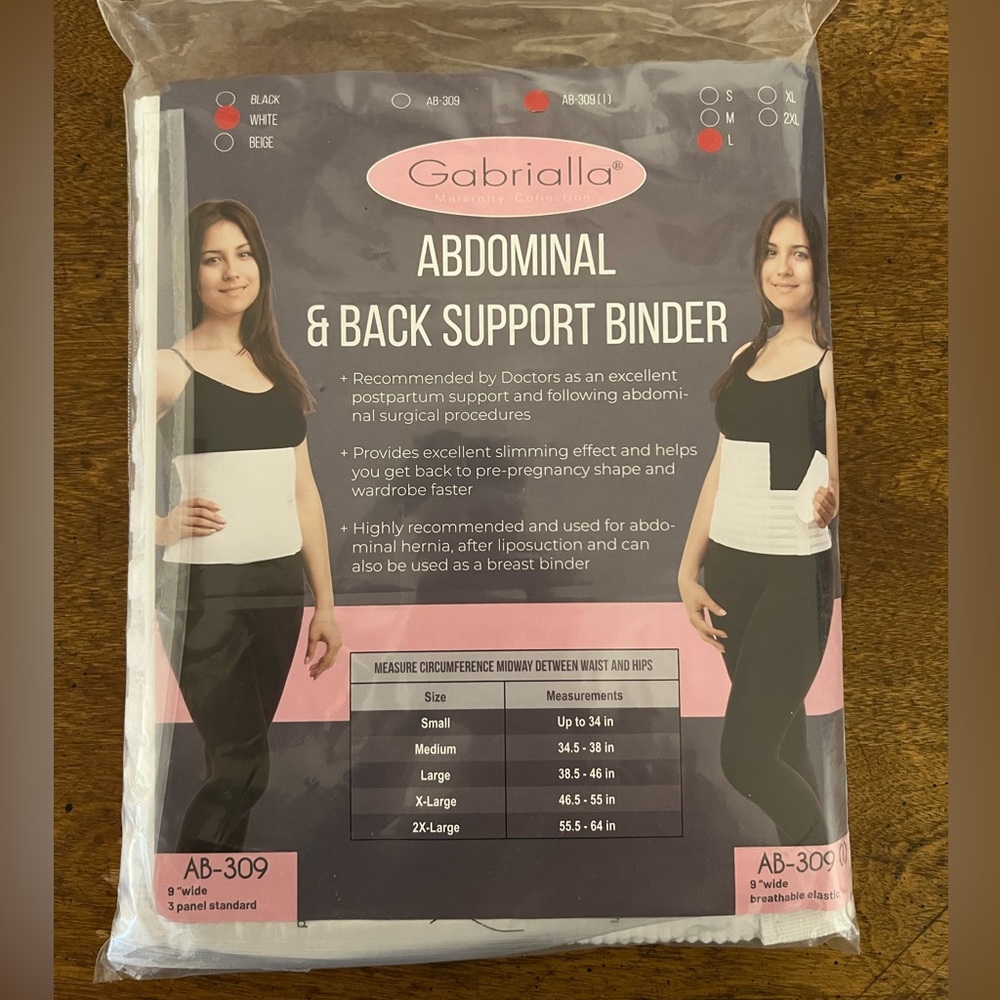 Abdominal and back support hinder